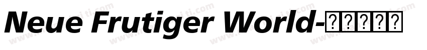 Neue Frutiger World字体转换